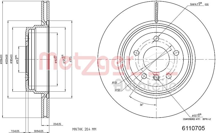 Metzger 6110705 - Kočioni disk www.molydon.hr