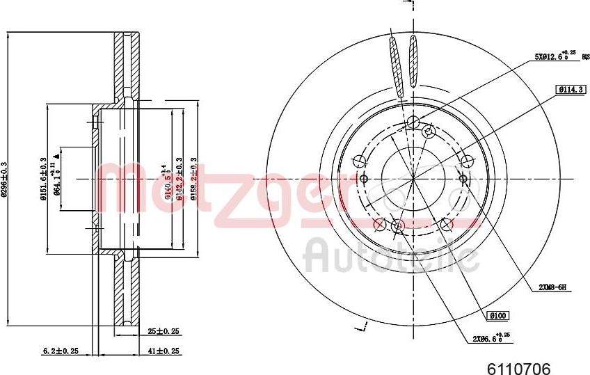 Metzger 6110706 - Kočioni disk www.molydon.hr