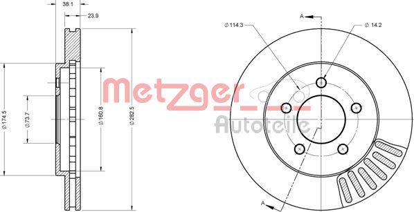 Metzger 6110708 - Kočioni disk www.molydon.hr