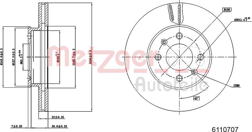 Metzger 6110707 - Kočioni disk www.molydon.hr