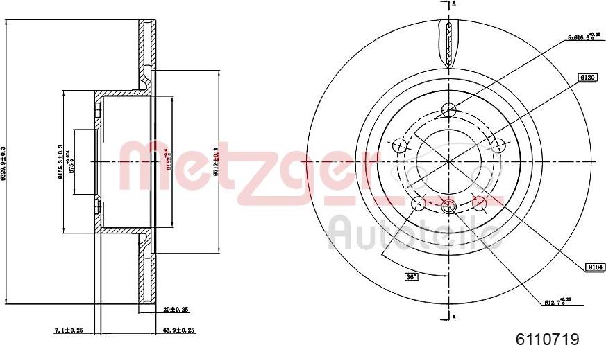 Metzger 6110719 - Kočioni disk www.molydon.hr