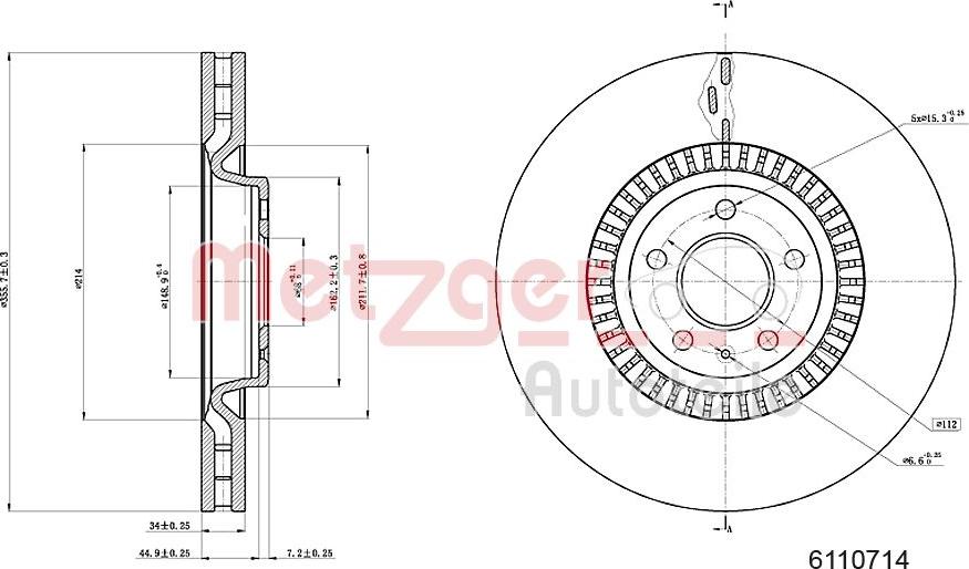 Metzger 6110714 - Kočioni disk www.molydon.hr