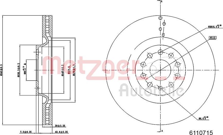 Metzger 6110715 - Kočioni disk www.molydon.hr