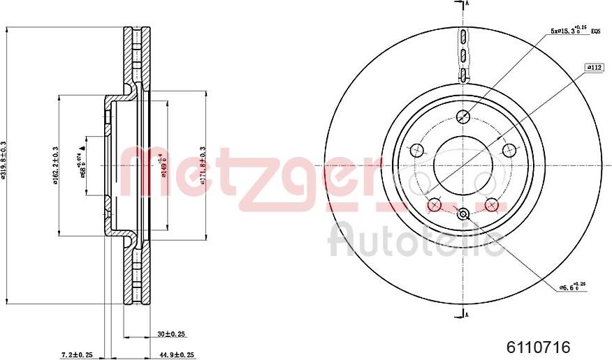 Metzger 6110716 - Kočioni disk www.molydon.hr