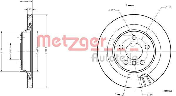 Metzger 6110786 - Kočioni disk www.molydon.hr