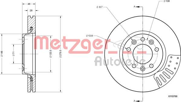 Metzger 6110788 - Kočioni disk www.molydon.hr