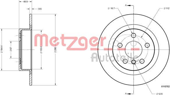 Metzger 6110782 - Kočioni disk www.molydon.hr