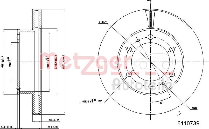 Metzger 6110739 - Kočioni disk www.molydon.hr