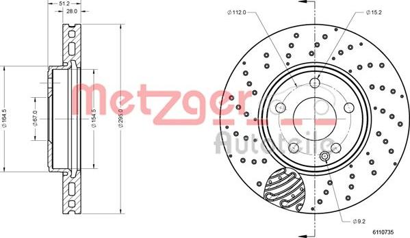 Metzger 6110735 - Kočioni disk www.molydon.hr