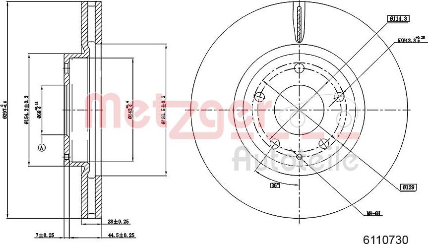 Metzger 6110730 - Kočioni disk www.molydon.hr