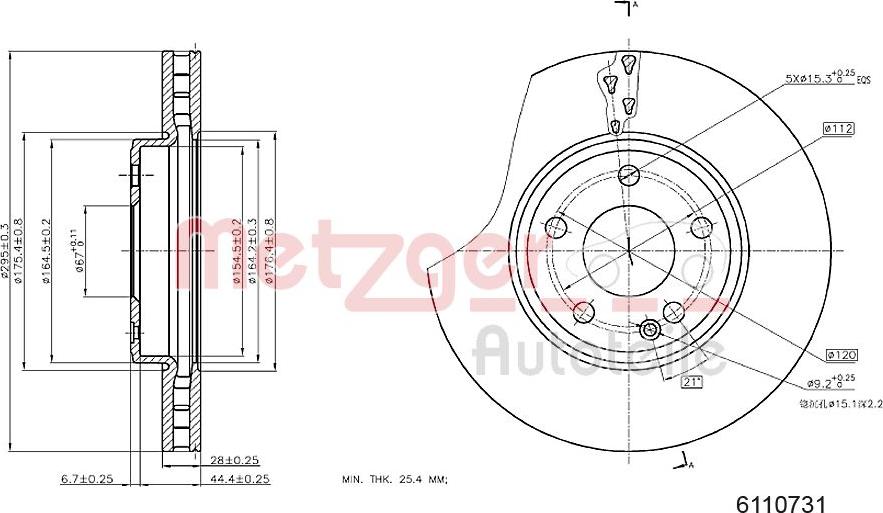 Metzger 6110731 - Kočioni disk www.molydon.hr