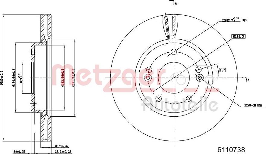 Metzger 6110738 - Kočioni disk www.molydon.hr