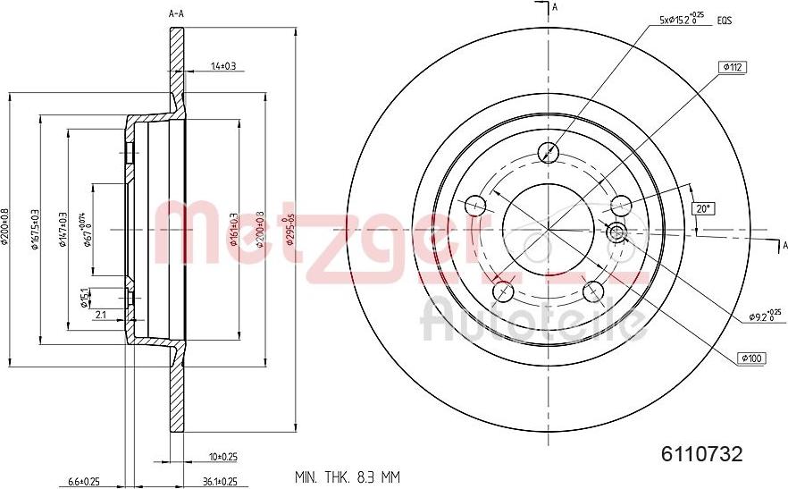 Metzger 6110732 - Kočioni disk www.molydon.hr