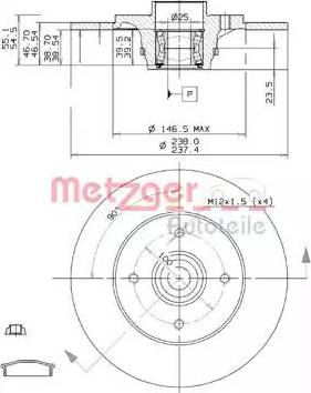 Metzger 6110724 - Kočioni disk www.molydon.hr