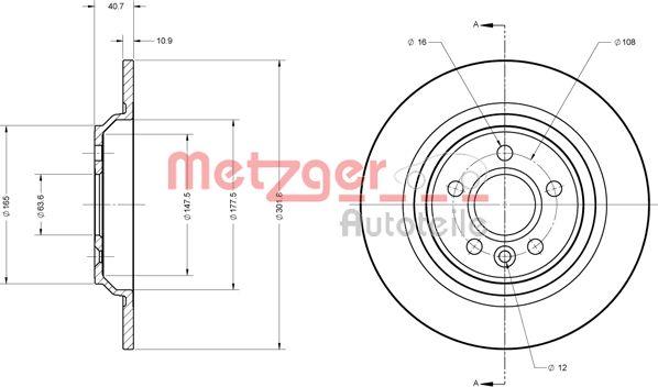 Metzger 6110728 - Kočioni disk www.molydon.hr