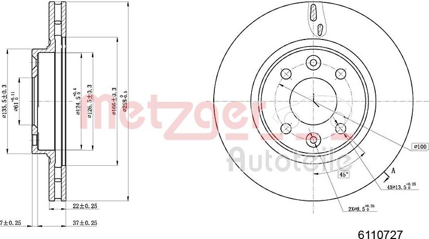 Metzger 6110727 - Kočioni disk www.molydon.hr