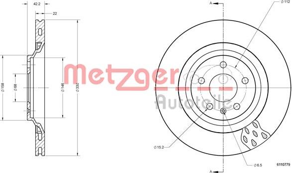 Metzger 6110779 - Kočioni disk www.molydon.hr