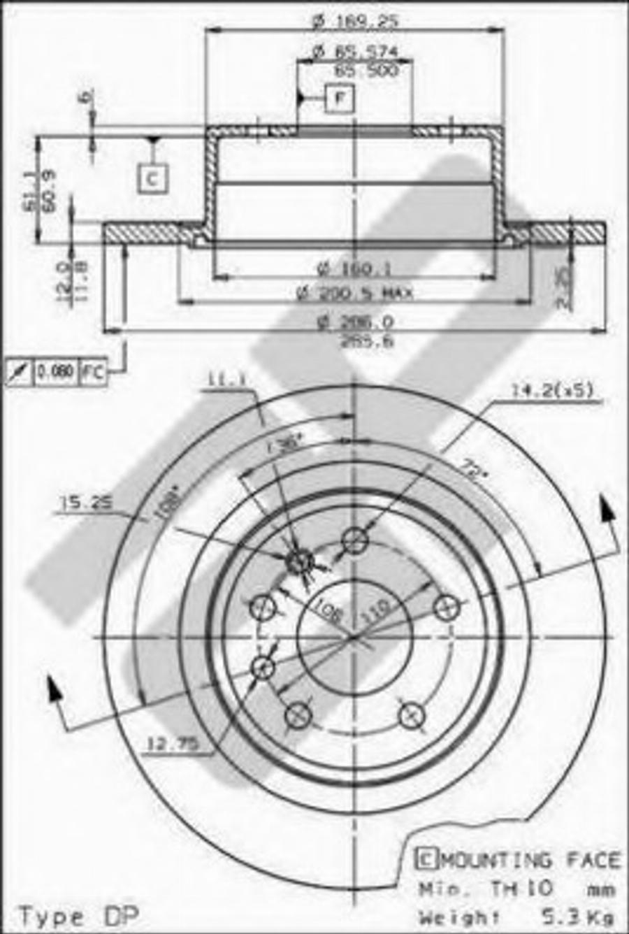 Metzger 14508 - Kočioni disk www.molydon.hr