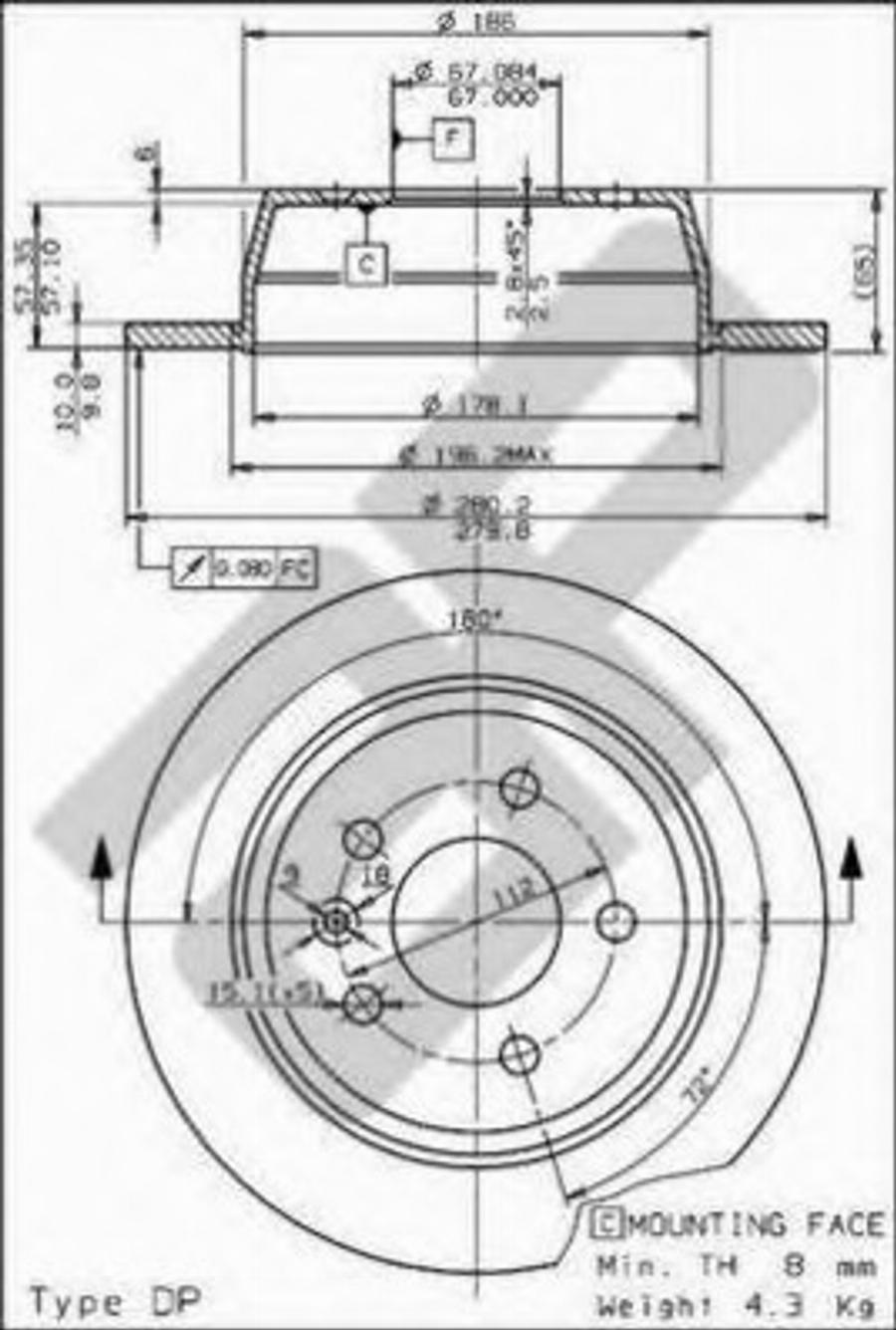 Metzger 14654 - Kočioni disk www.molydon.hr