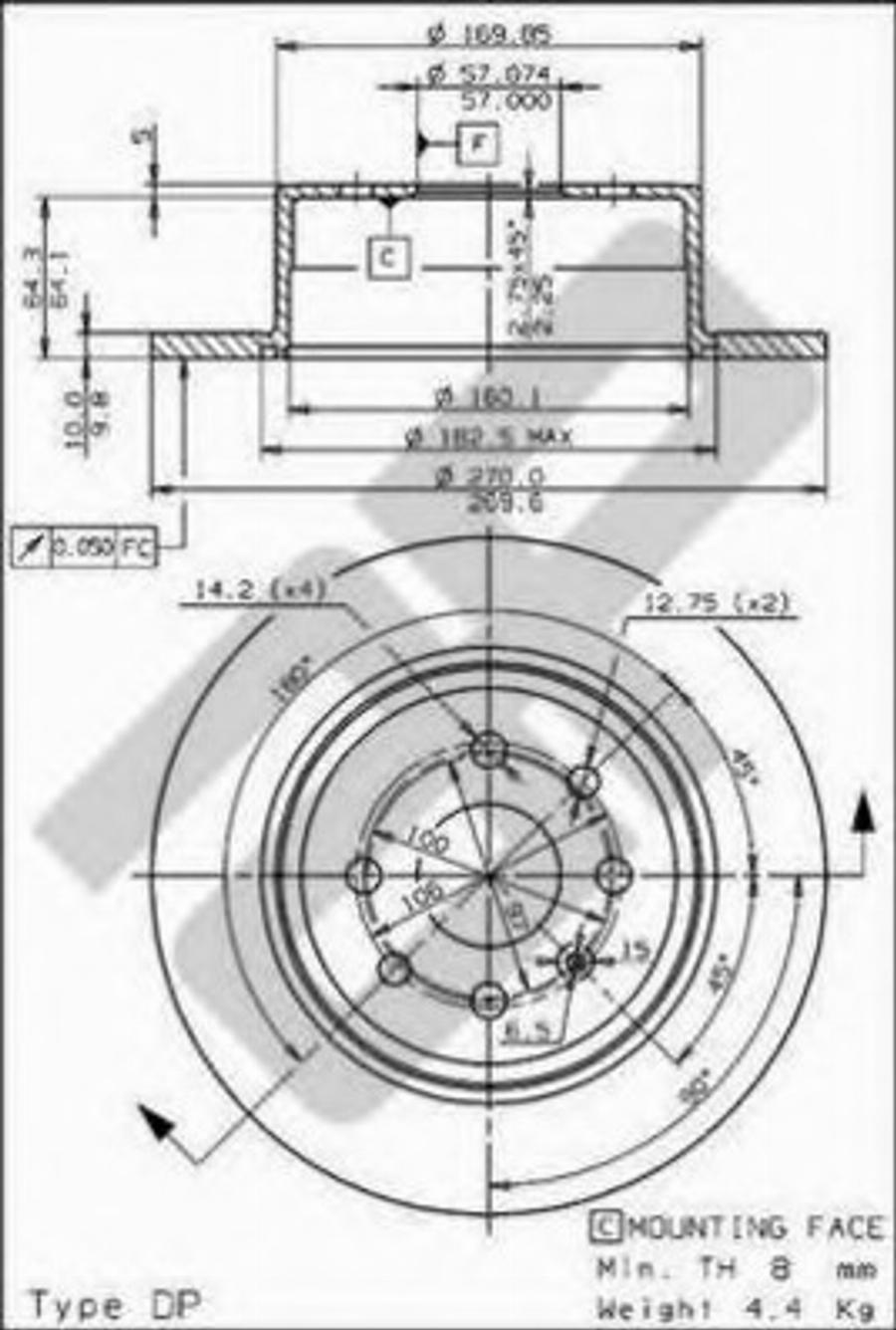 Metzger 14657 - Kočioni disk www.molydon.hr