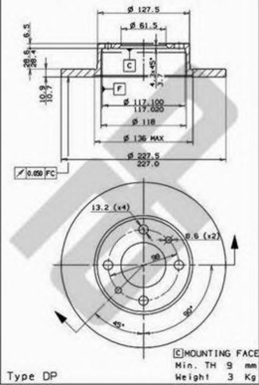 Metzger 14087 - Kočioni disk www.molydon.hr