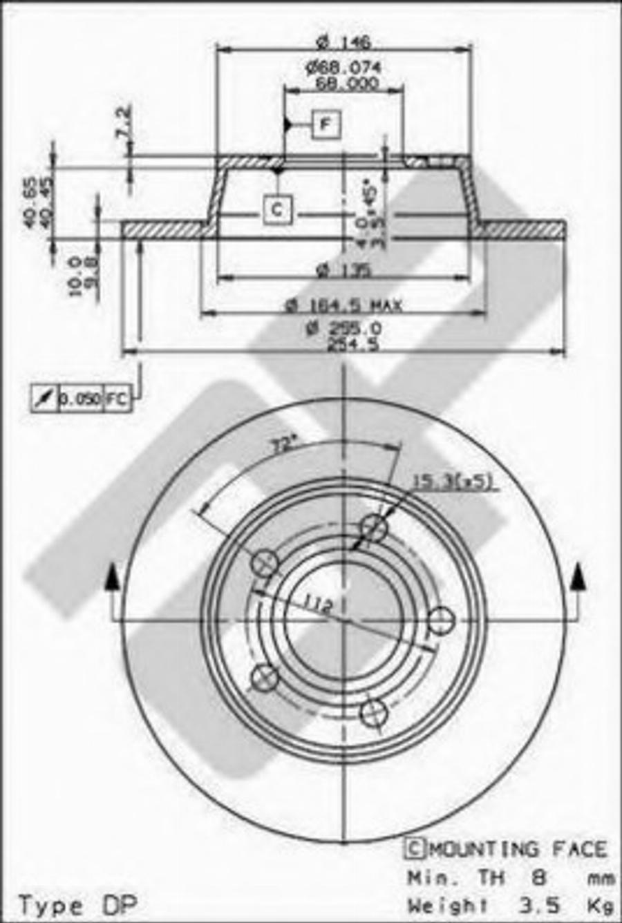 Metzger 14818 V - Kočioni disk www.molydon.hr