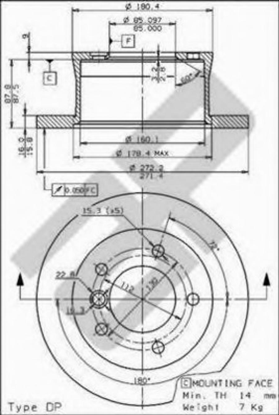 Metzger 14812 - Kočioni disk www.molydon.hr