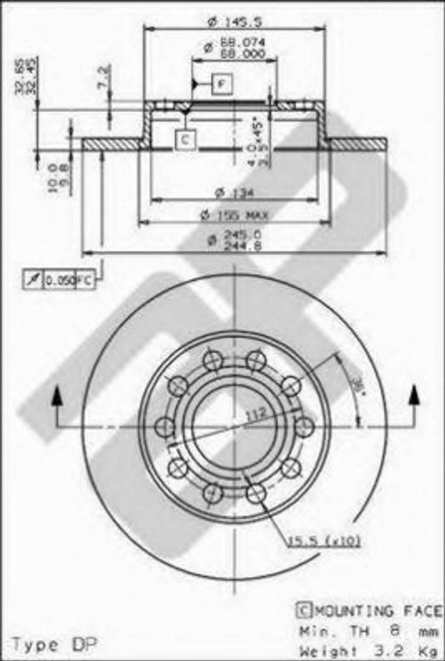 Metzger 14839 V - Kočioni disk www.molydon.hr