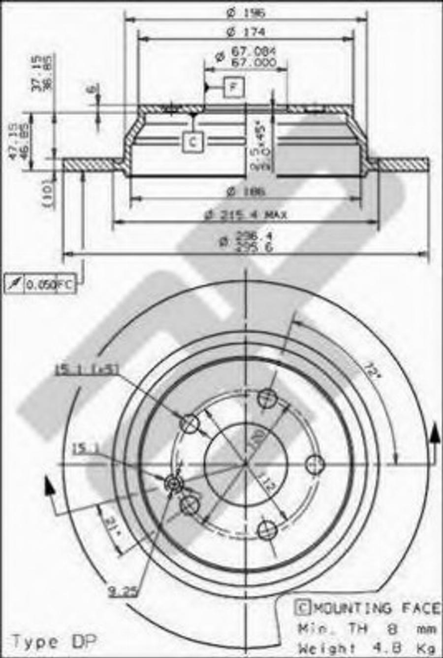 Metzger 14835 - Kočioni disk www.molydon.hr