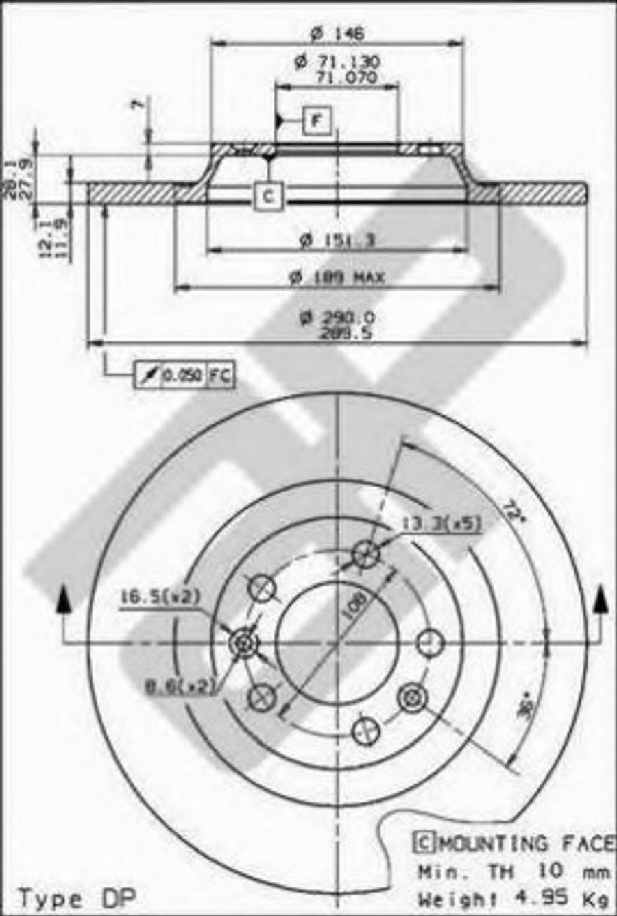 Metzger 14837 - Kočioni disk www.molydon.hr