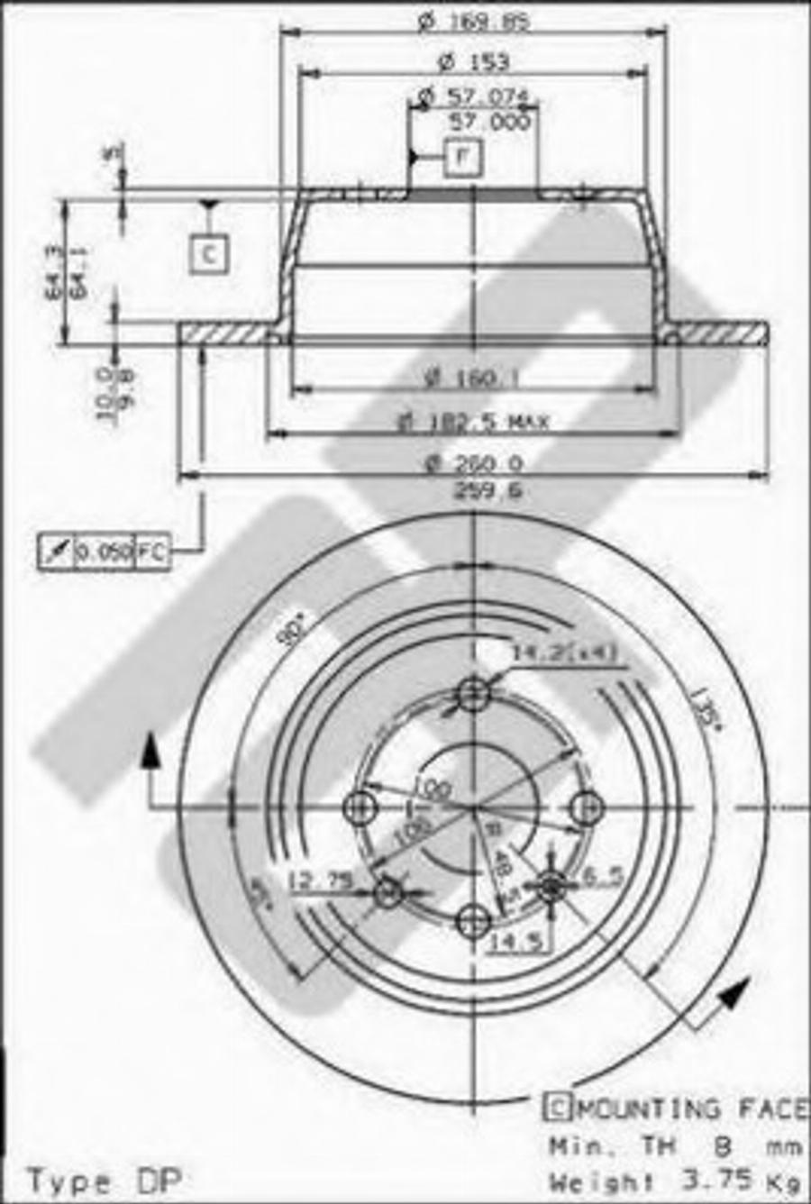 Metzger 14365 - Kočioni disk www.molydon.hr