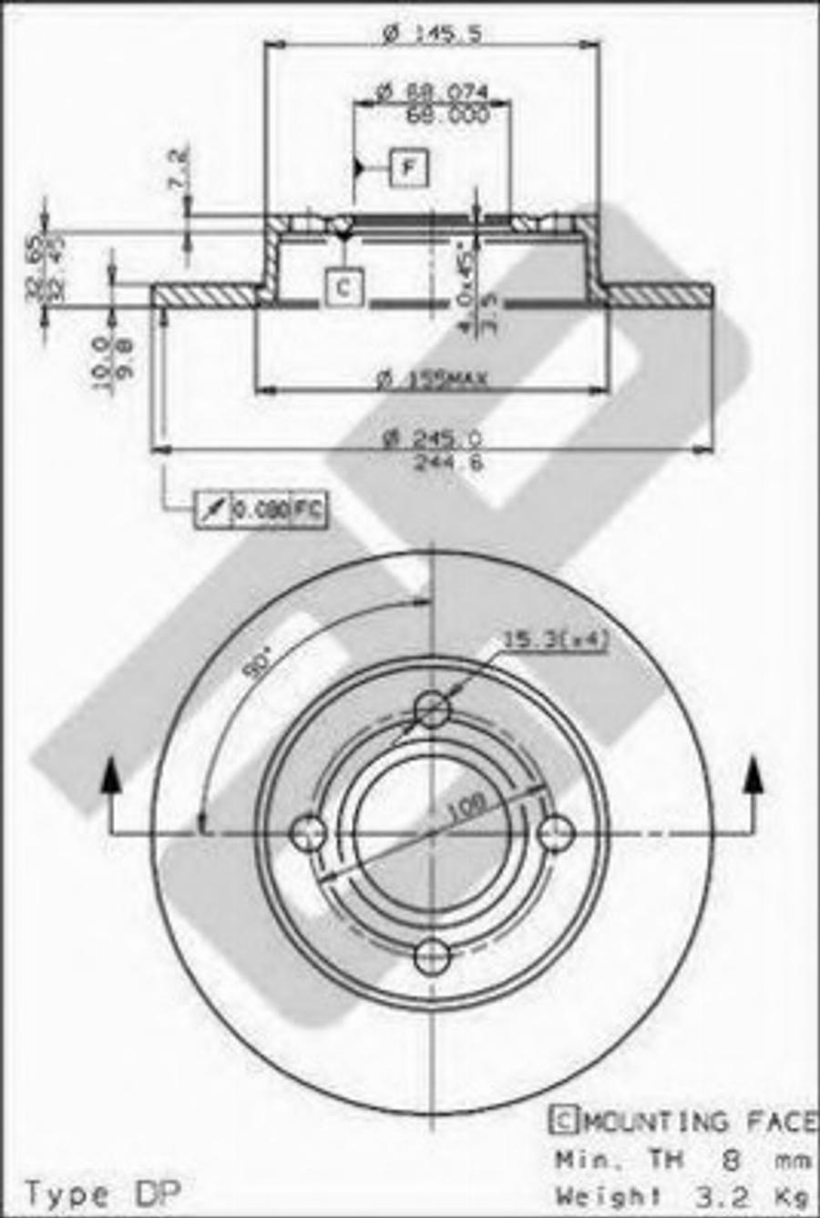 Metzger 14253 - Kočioni disk www.molydon.hr