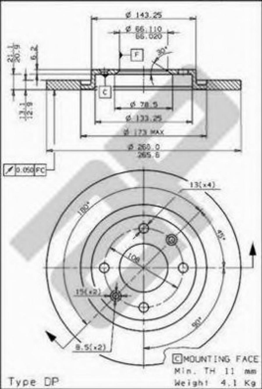 Metzger 14711 - Kočioni disk www.molydon.hr