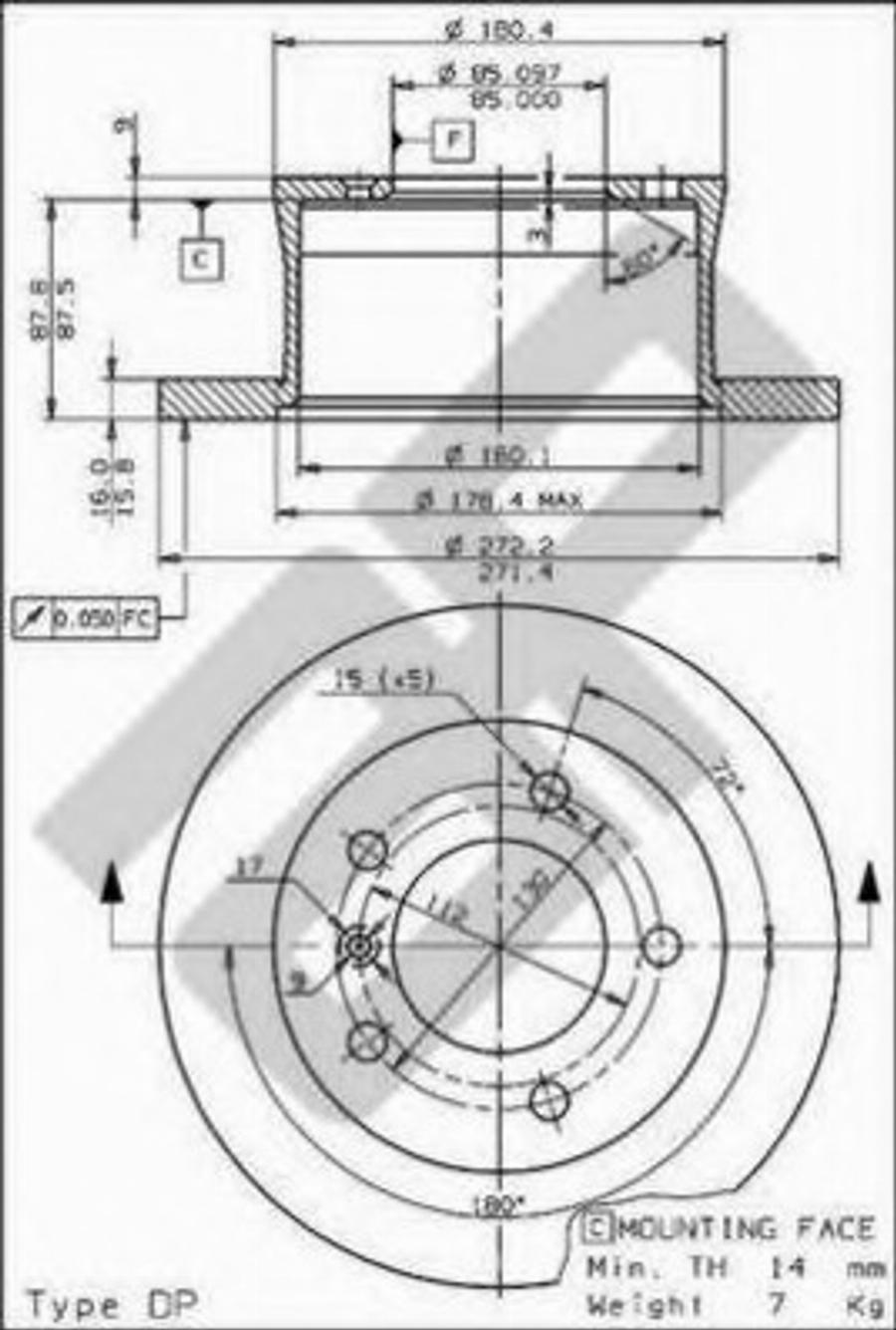 Metzger 15376 - Kočioni disk www.molydon.hr