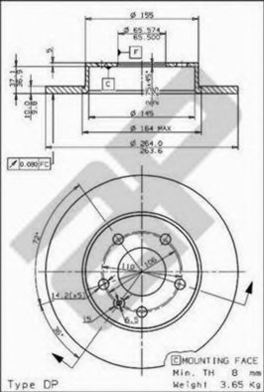 Metzger 15373 - Kočioni disk www.molydon.hr