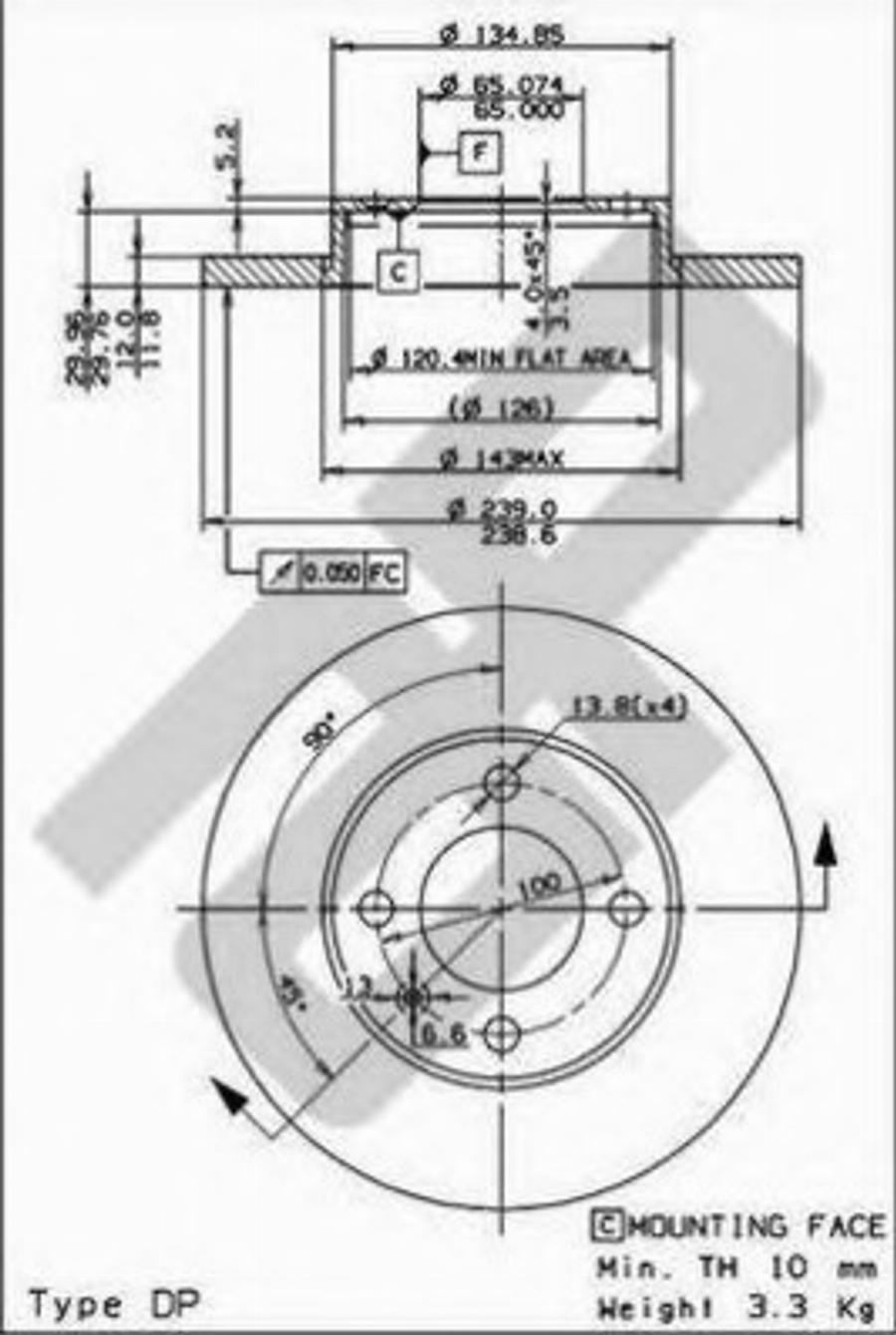 Metzger 10073 - Kočioni disk www.molydon.hr