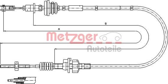 Metzger 11.2255 - Sajla, mehanizam za aktiviranje kvacila www.molydon.hr