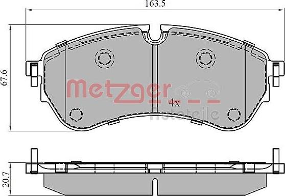 Metzger 1170906 - Komplet Pločica, disk-kočnica www.molydon.hr