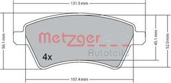 Metzger 1170442 - Komplet Pločica, disk-kočnica www.molydon.hr