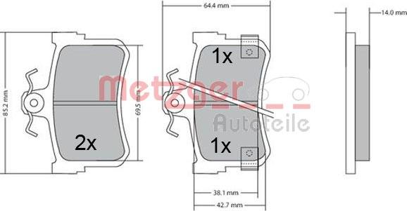 Metzger 1170447 - Komplet Pločica, disk-kočnica www.molydon.hr