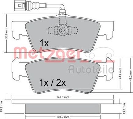 Metzger 1170465 - Komplet Pločica, disk-kočnica www.molydon.hr