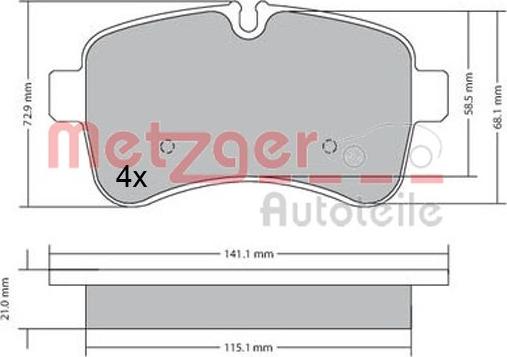 Metzger 1170466 - Komplet Pločica, disk-kočnica www.molydon.hr