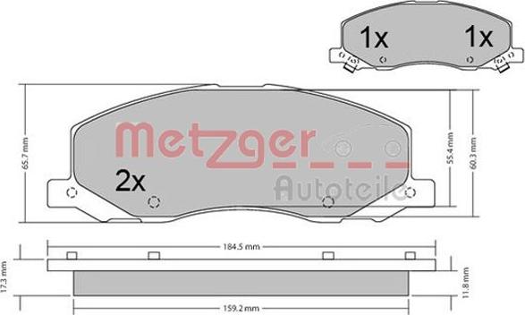 Metzger 1170468 - Komplet Pločica, disk-kočnica www.molydon.hr