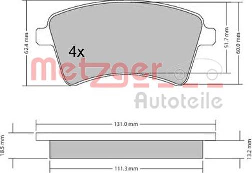 Metzger 1170467 - Komplet Pločica, disk-kočnica www.molydon.hr