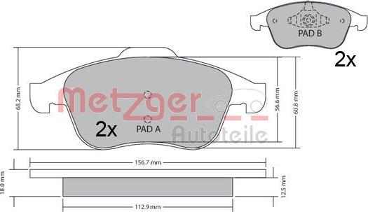 Metzger 1170409 - Komplet Pločica, disk-kočnica www.molydon.hr