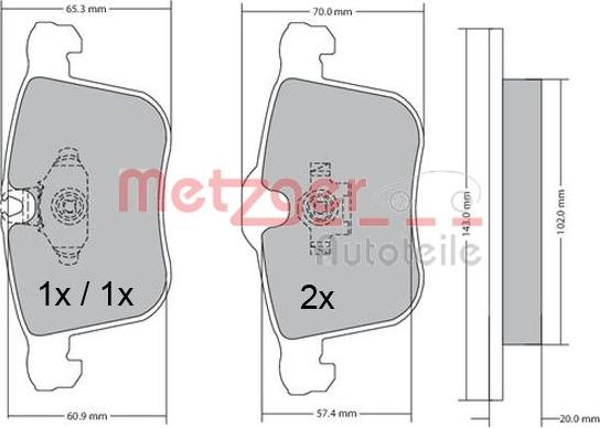 Metzger 1170481 - Komplet Pločica, disk-kočnica www.molydon.hr