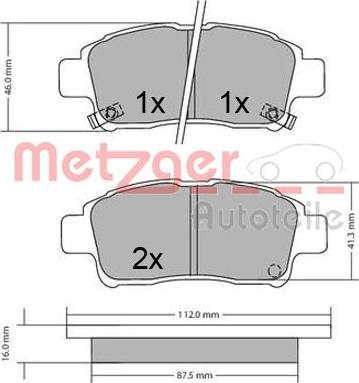 Metzger 1170436 - Komplet Pločica, disk-kočnica www.molydon.hr