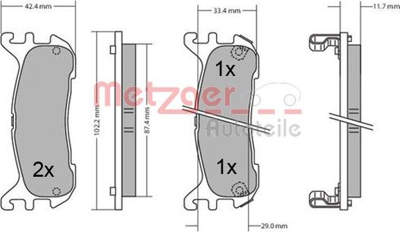 Metzger 1170431 - Komplet Pločica, disk-kočnica www.molydon.hr