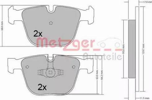 Metzger 1170421 - Komplet Pločica, disk-kočnica www.molydon.hr