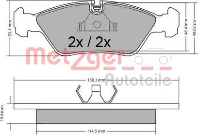 Metzger 1170597 - Komplet Pločica, disk-kočnica www.molydon.hr